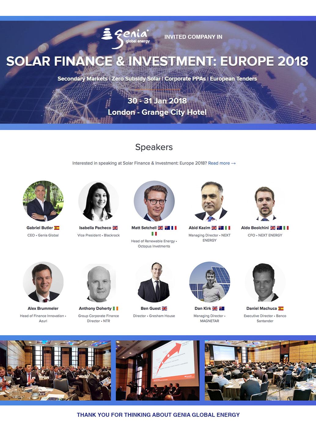 Gabriel Butler en SOLAR FINANCE & INVESTMENT: EUROPE 2018